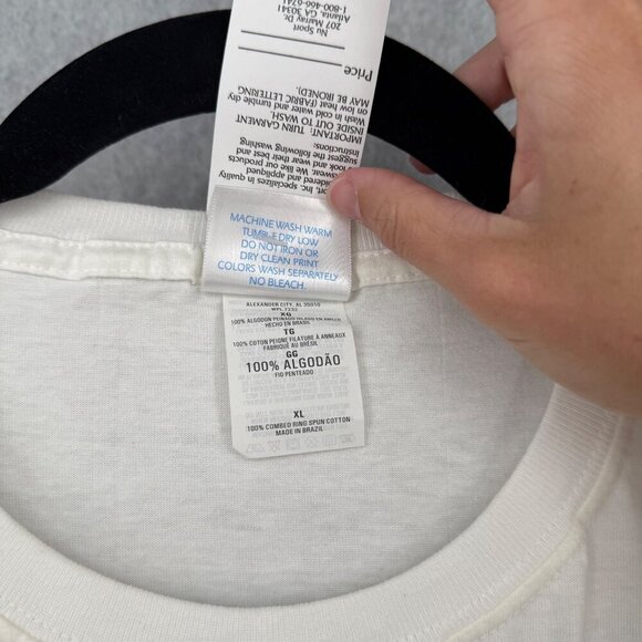 Nu Sport Mens VTG Baseball T Shirt Size XL White Embroidered Pastime Deadstock - Picture 11 of 16